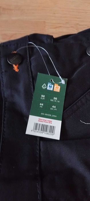 Pantaloni/salopete Parkside de lucru ,52/54/XL,noi