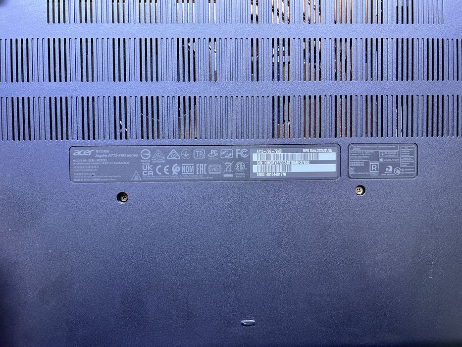 Ноутбук Acer aspire A715-76G