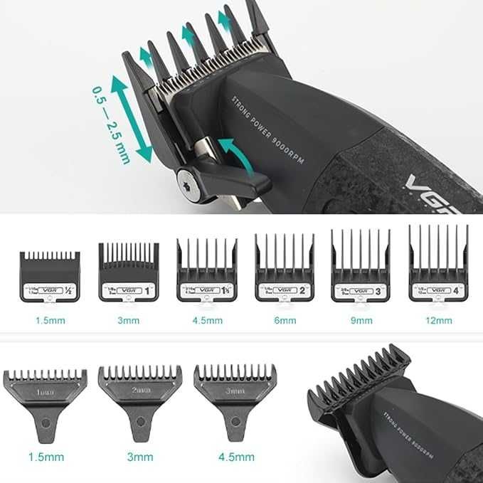 Комплект VGR 3 в 1 V-640 S3 GREEN- машинка ,тример, самобръсначка