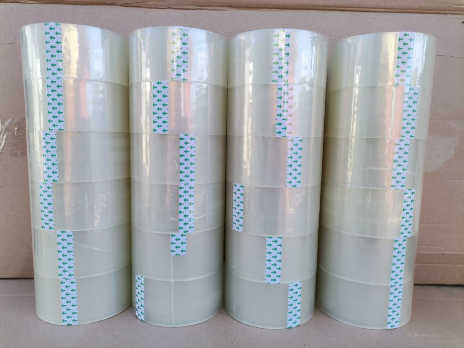 Set 12 buc.banda adeziva, Maro si Transparenta 48mm x 66m x 45 microm