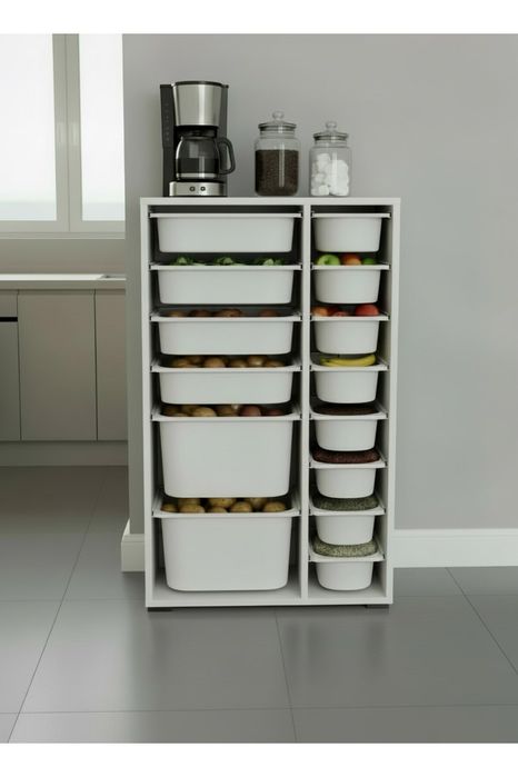 Шкаф за играчки, Етажерка с 14 кошници за съхранение