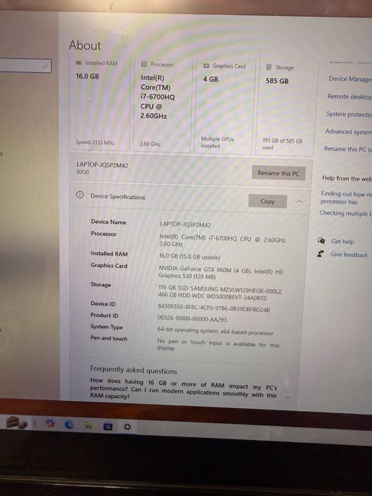 Laptop Lenovo ideeapad Y700 17 inch