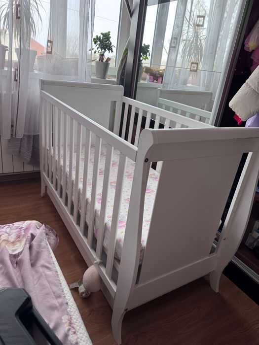 Pătuț copil alb Calarasi saltea inclusă