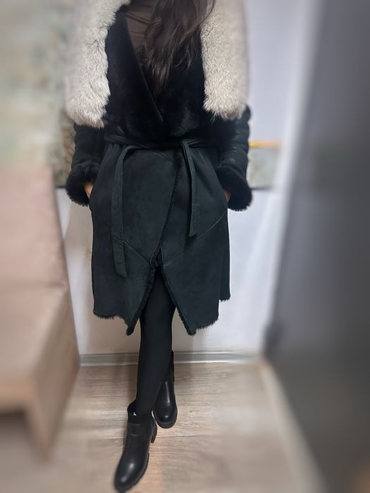 Palton cojoc  din blana de miel A&A vesa