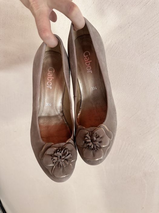 Pantofi toc gabor piele