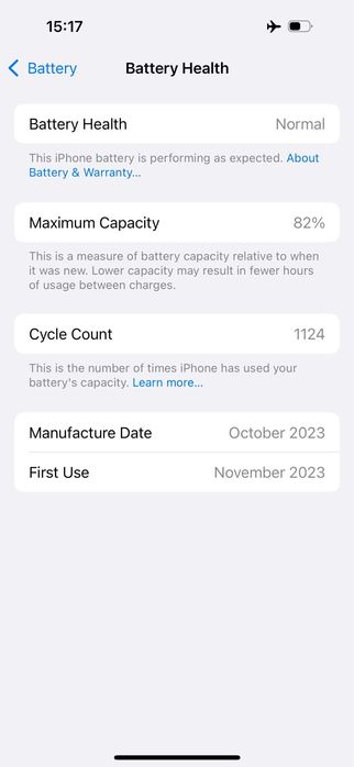 iPhone 15 Pro 128GB – Отлично състояние, 82% батерия