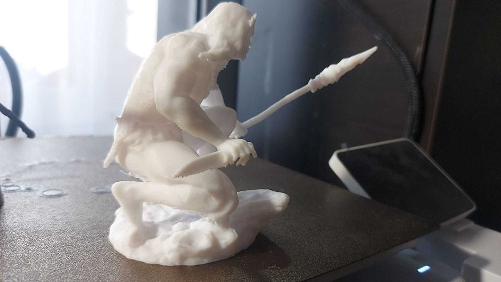 Statueta Rahan printata 3D, pictata