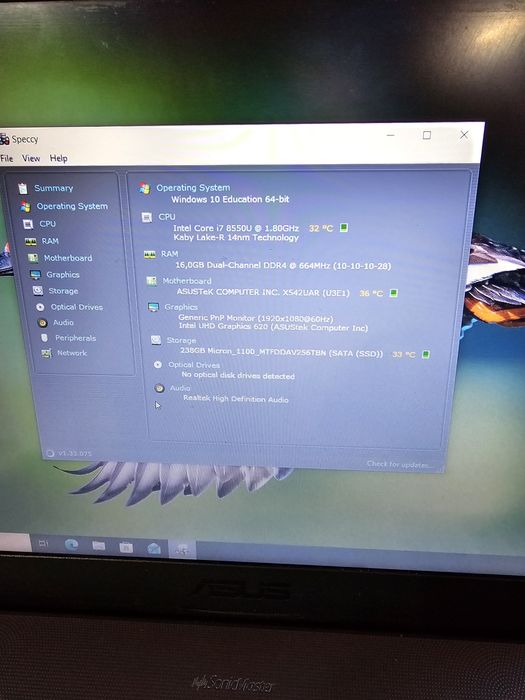 Laptop asus i7 gen 8, 16gb ddr4, ssd m.2, baterie buna, etc!