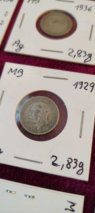 lot 16 monede Argint Marea Britanie anii 20-30