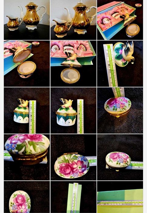 Порцеланов комплект- бижутерни кутии