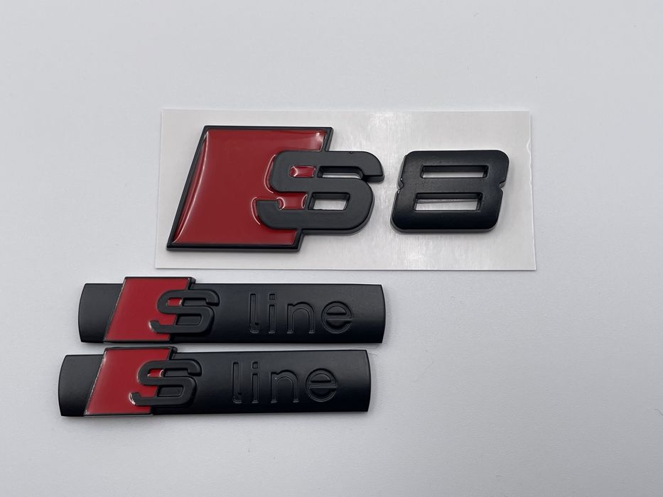 Set Embleme Audi S8 negru