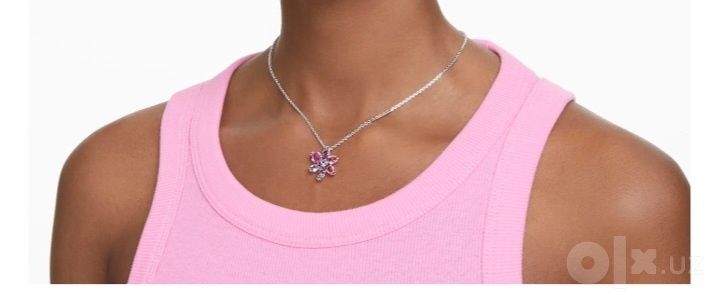Розовый Кулон Swarovski Gema