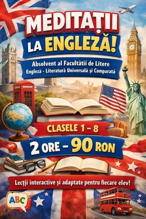 Meditații Limba Engleză - Clasele 1-8,