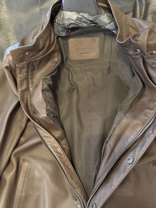 Geacă din piele naturală Massimo Dutti – mărimea L – nouă