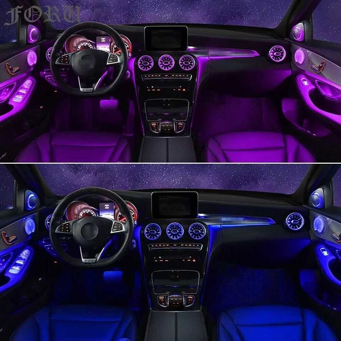 Set Grile Guri Ventilatie Aer Clima Lumini Led C Class W205 GLC X253