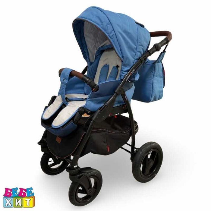 Бебешка количка Optima 3в1: цвят: син