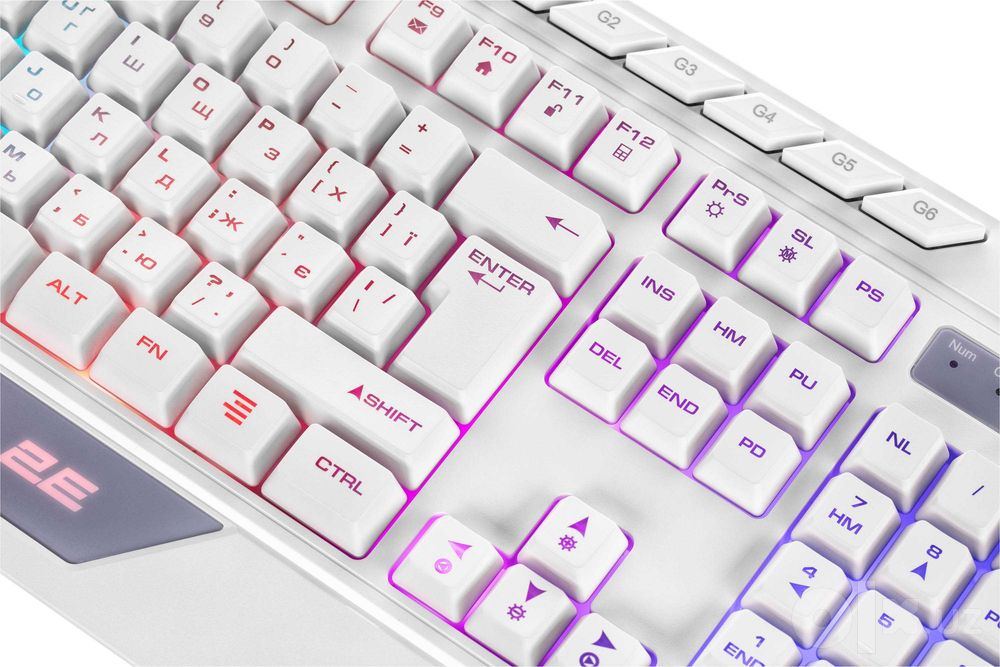 }Клавиатура мембранная 2E GAMING KG315 110key белый / 2E-KG315UWT_AK