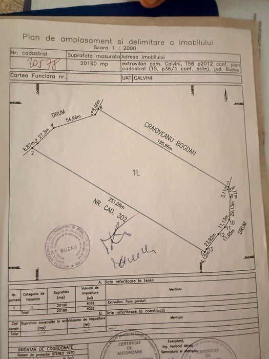 Vând 3 terenuri extravilane în Sat Frăsinet – livadă și pășuni – 9,65 ha – acte la zi