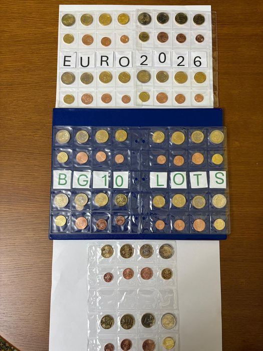 Vând lot de 10 seturi UNC  Euro 2026 Bulgaria