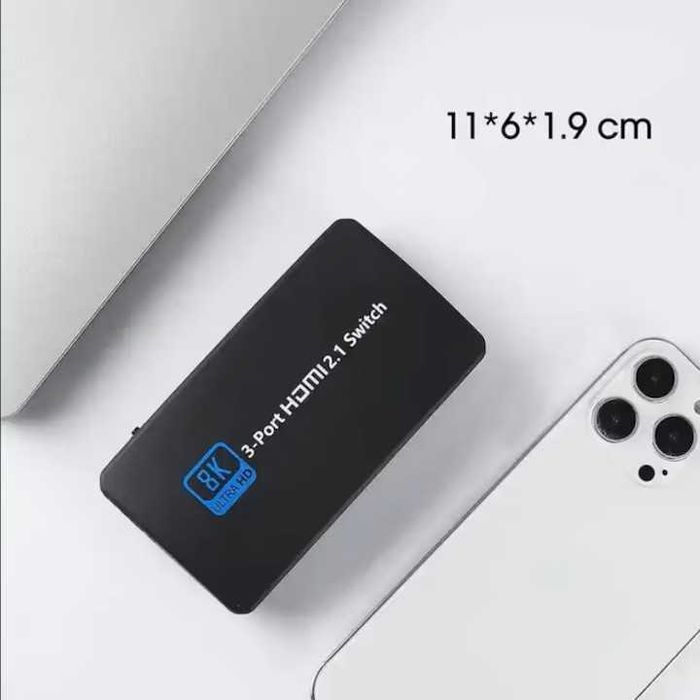 Comutator HDMI Switch, eRDX®, HDMI 2.1, 3 in 1 out, 8K 60Hz