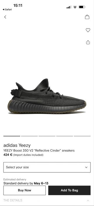 Маратонки adidas Yeezy 38