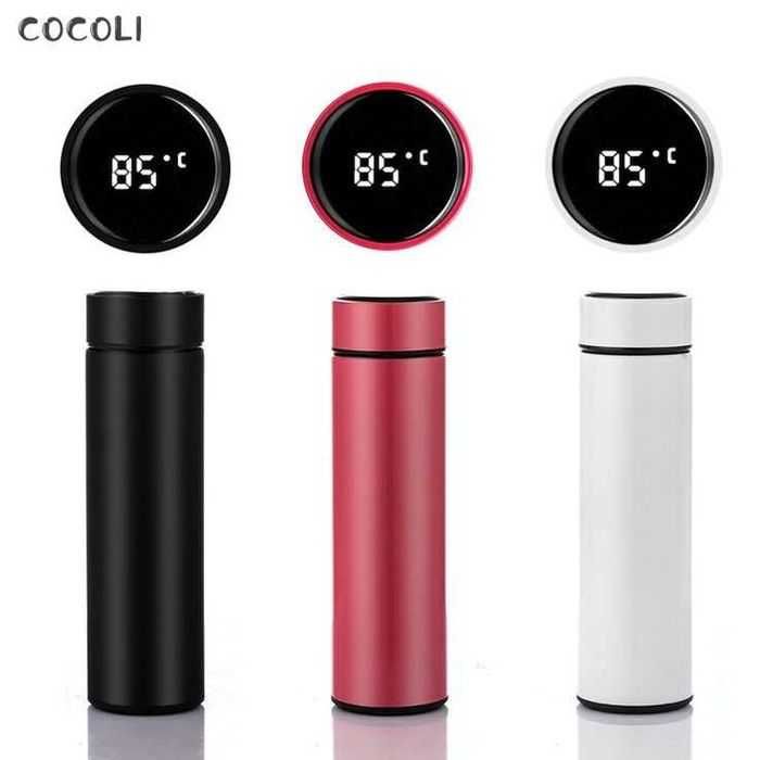 Бесплатная доставка. Умный термос с индикатором температуры