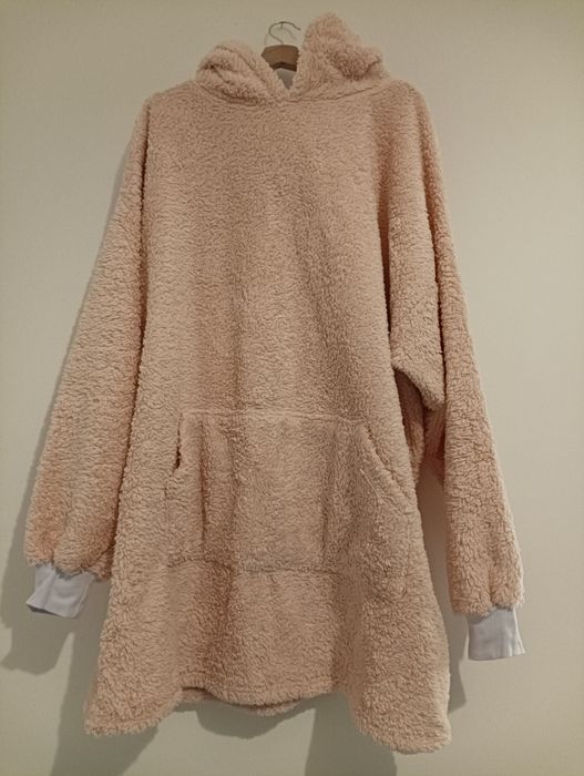 Плюшено розово худи