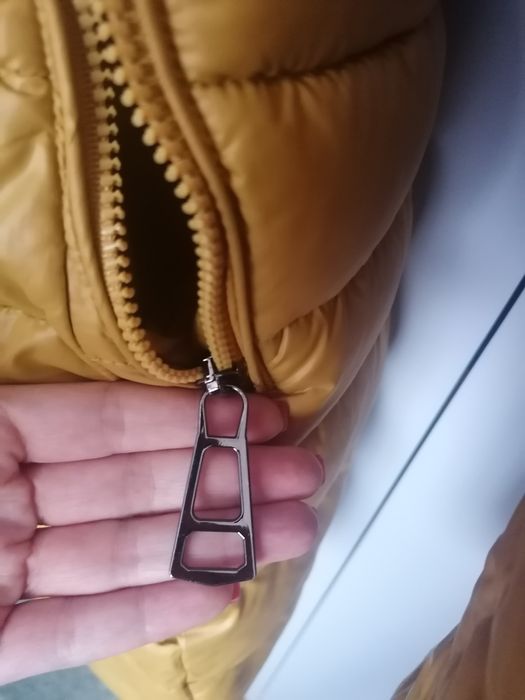 Дамско зимно яке, жълто /горчица, S