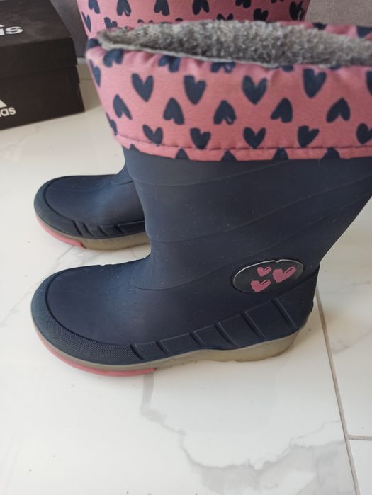 Светещи гумени ботушки с вата