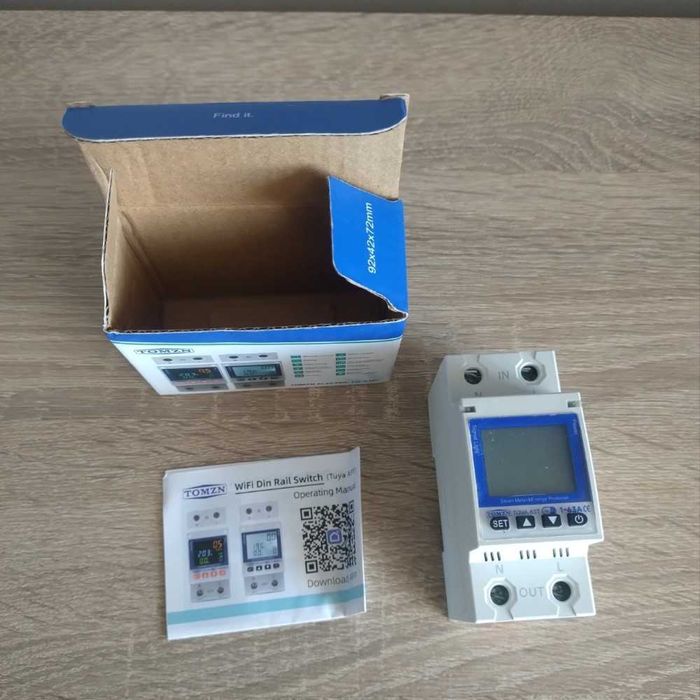 WiFi Смарт Защита и Електромер TOMZN TOVA-63T – 63A | Tuya Smart / Smart Life