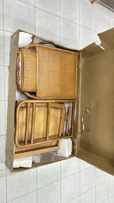 Кресло качалка ротанговая новая