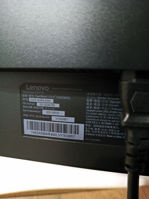 Monitor  Lenovo ThinkVision E24-20