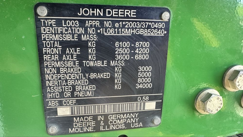 John deere 6115m