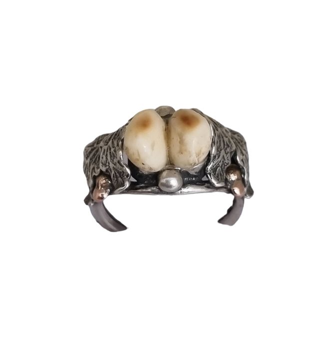 Винтидж пръстен от сребро и злато