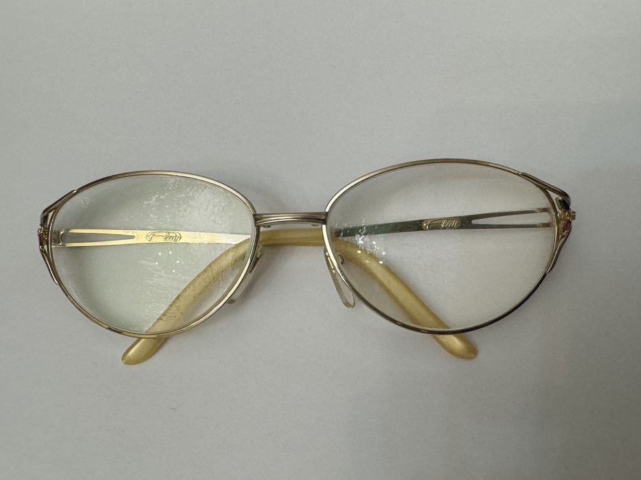 Ochelari vedere (rame) Flair titan placat aur diamnte safire rubine