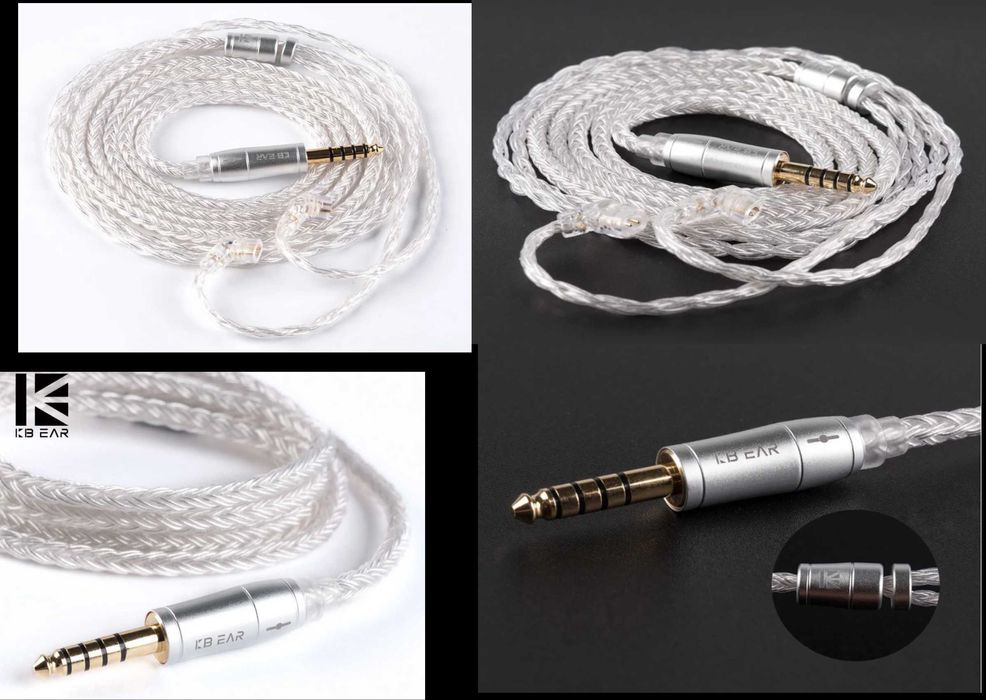 Новые кабеля KBEAR 8/16 Core Oxygen-Free Copper 3,5/4,4 QDC/2PIN