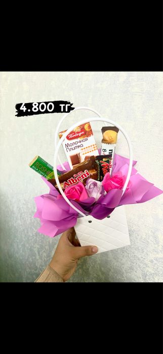 Цветы мыльные розы бокс подарок девушке