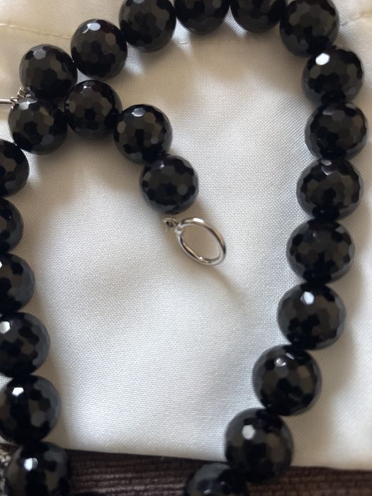 Чокер из черного оникса (агат)