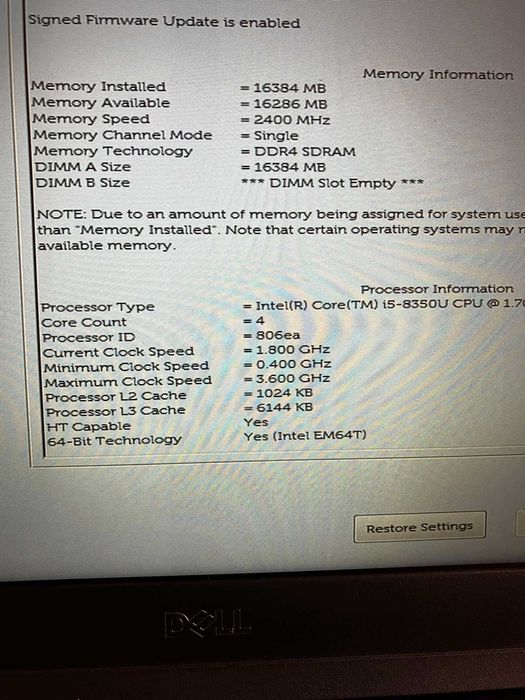 Лаптоп Dell Latitude 5490 14 inch i5-8350U 256GB M2 16 RAM Win10 Pro