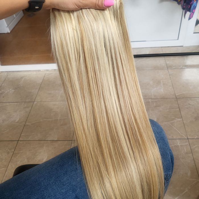 Естествена коса на кичури