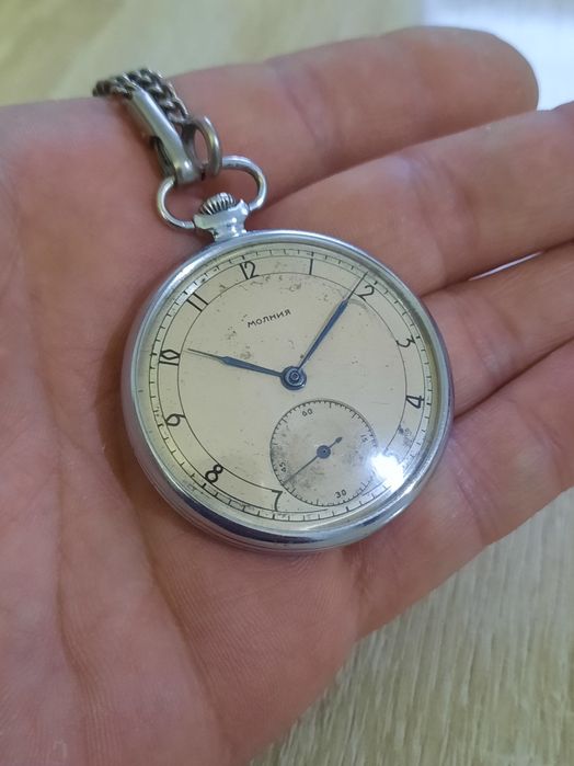 Редкие карманные часы ЧК-6 1950г.