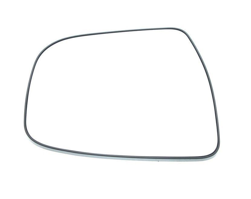 Geam oglinda exterioara cu suport fixare Nissan Rogue J11, 07.2013-, Juke F15, 06.2014-, X-Trail, 07.2014-, Qashqai J11, 03.2014-06.2017, Qashqai J11, 05.2017-, Stanga, incalzita; geam convex; cromat