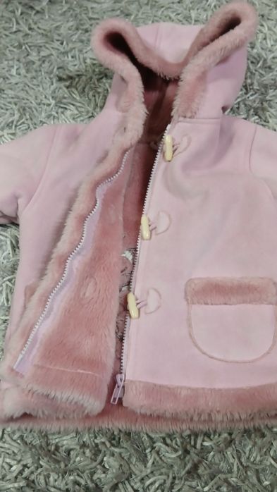 Зимно розово палтенце