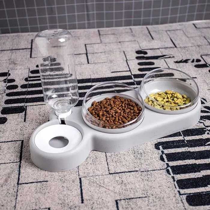 Set boluri câine/pisică antiderapante, înălțate, anti-vărsare