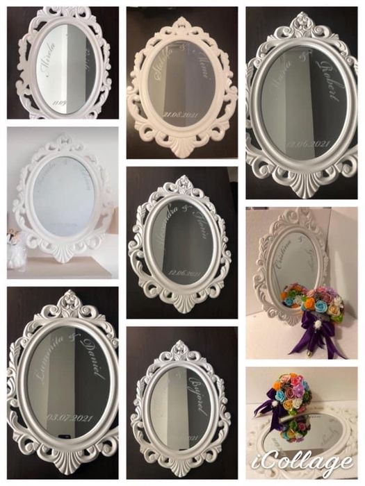 Oglinda mireasa ovala 40x60  cm