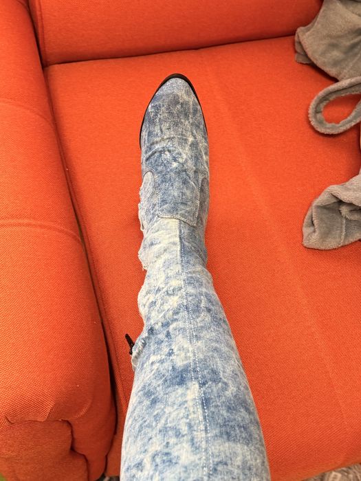 Cizme dama din denim