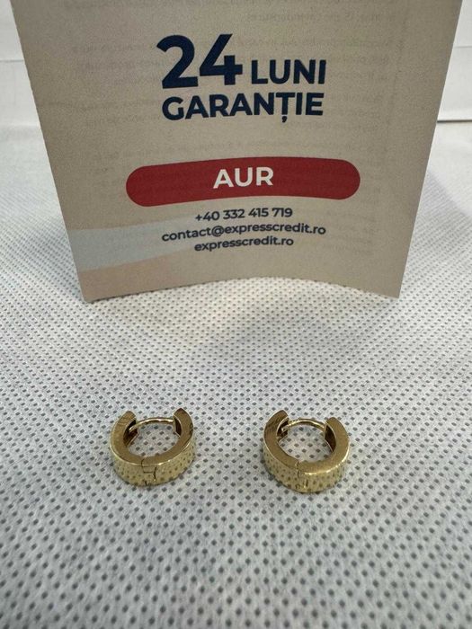 (Ag41) Cercei aur 14K B6028 - Certificat de garanție!