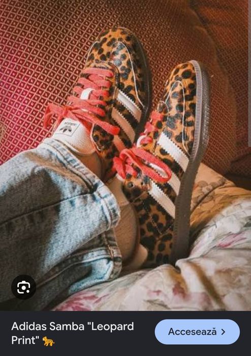 Adidas Samba Leopard print