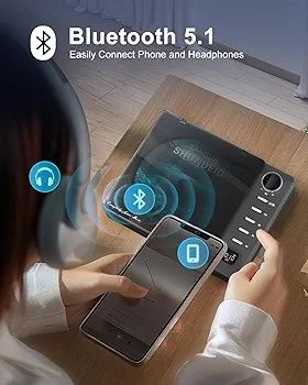 Портативен CD плейър / Преносим CD плейър с Bluetooth,FM,USB