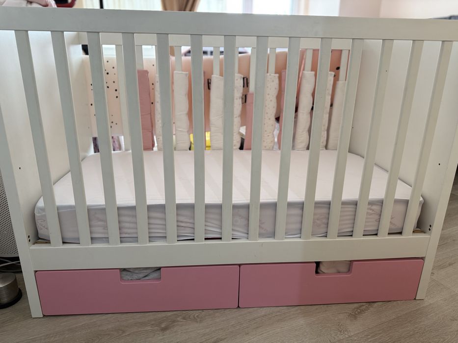 Бебешка кошара Икеа бебешко легло бебешки матрак Pierre Cardin 60/120
